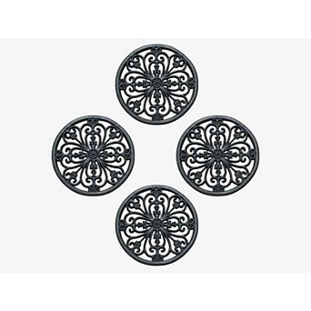 A1 Home Collections Heavy Duty Rubber Garden Stepping Stone Mats, 12"x12", Set of 4