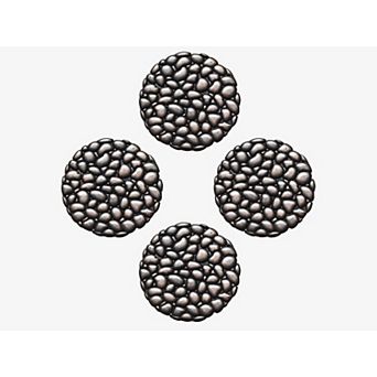 A1 Home Collections Heavy Duty Rubber Garden Stepping Stone Mats, 12" x 12", Set of 4
