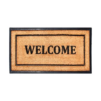 A1 Home Collections Natural Coir Doormat, Heavy-Duty, Anti-Shedding, Easy-Clean Outdoor Entryway Mat