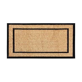 A1 Home Collections Entrance Door Mat, Heavy-Duty, Non-Slip, Rubber-Backed, Classic Border Mat