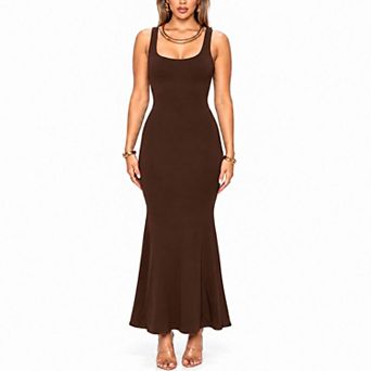 YAHAIRA Women's Contour Mermaid Sleeveless Maxi Dress