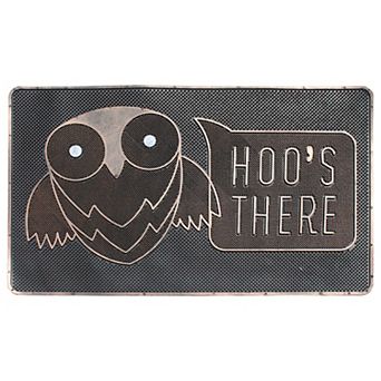 A1 Home Collections Welcome Owl Doormat, Non-Slip Indoor Entrance Mat, 18x30 in Funny Owl Design