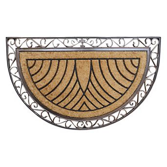 A1 Home Collections Natural Coir & Rubber Doormat, Heavy-Duty, Anti-Shed, Fade-Resistant Mat