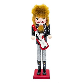 Wizardi Rock Guitarist Wooden Nutcracker F07AM9-16-XC4620B
