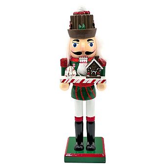 Wizardi Gingerbread House Wooden Nutcracker F07AM9-13-XC4617B