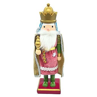 Wizardi Pink King Wooden Nutcracker F07AM9-74-N01849B