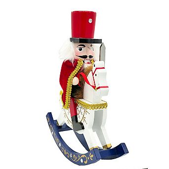 Wizardi Soldier Rocking Horse Wooden Nutcracker F07AM9-32-N01860A