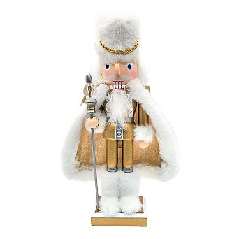 Wizardi Silver Scepter Wooden Nutcracker F07AM9-29-N01868B