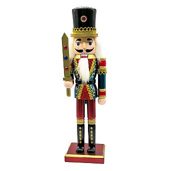 Wizardi Sword Soldier Wooden Nutcracker F07AM9-25-N01866A