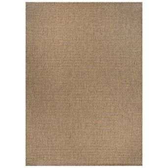 WRG Home Jute-Look Micro Check Area Rug, Easy Clean Non-Slip Woven Flatweave for Entryway or Kitchen