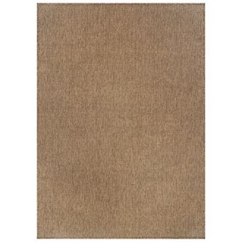 WRG Home Jute-Look Fine Rib Area Rug, Easy Clean Non-Slip Woven Flatweave for Entryway or Kitchen