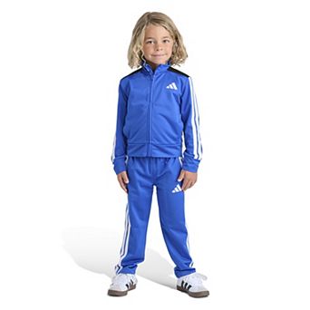 Kids 4-7 adidas 2 pc 3-Stripe Event Tricot Track Set