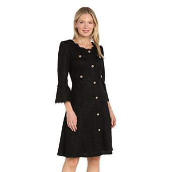 Women's Sophia Christina Tweed Bell Sleeve Shift Dress