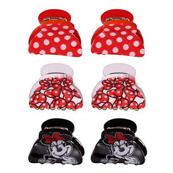 Disney Minnie Mouse Hair Clips Claw Small 6 pc Set Official License