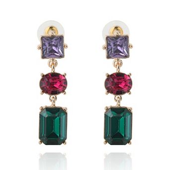 BCBG Generation Multi-Gem Drop Earrings