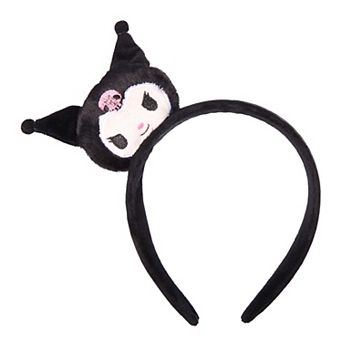 Kuromi Headband Black Plush, Sanrio Hair Accessories