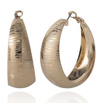 BCBGeneration Thick Gold-Tone Hoop Earrings for Women - Wide, Chunky Hoops