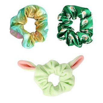 Star Wars Mandalorian Grogu Hair Scrunchies 3 pc Set Official License