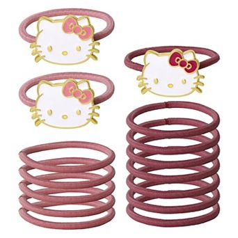 Hello Kitty Hair Ties Pack of 15 Official License, Elastic Bands for Hair