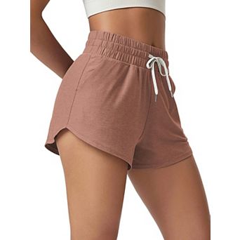 Women's Ultra Soft Mid Rise Relaxed Performance Shorts With Pockets Wicking UPF 50+