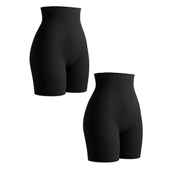 Womens 2-Pack High Waisted Tummy Control Thigh Slimmer Shapewear Shorts