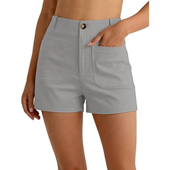 Womens Stretchy Flat Pocket Wrinkle Free Dressy Casual Office Work Shorts