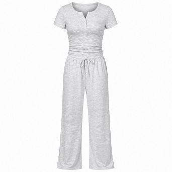 Womens 2 pc Soft Rayon Spandex Lounge Set Casual Everyday Outfits