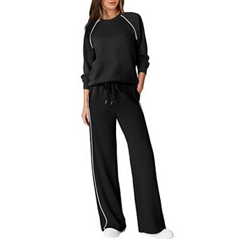 Womens 2 pc Lounge Set Soft Breathable Casual Tracksuit Trendy Outfits