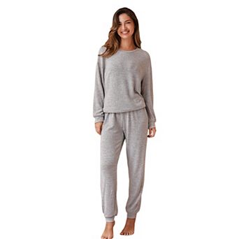 Women's Cupshe Long Sleeve Pajama Top & Pajama Bottoms Set