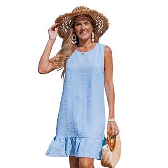 Women's Cupshe Sleeveless Ruffle Hem Mini Dress