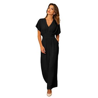 Women's Cupshe V-Neck Short Sleeve Straight Leg Jumpsuit
