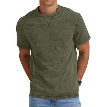Vintage Washed Cotton Henley T Shirt Slim Fit Casual Layerable Street Wear
