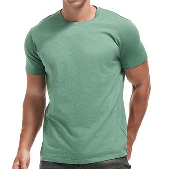 Soft Cotton Spandex Mens Crew Neck Tee Casual Stylish Comfortable Fit Shirt
