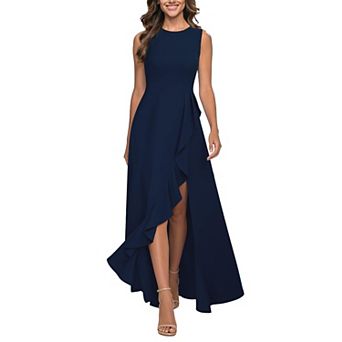 Women's Vintage Formal Mermaid Dress Sleeveless Round Neck Evening Party Gown
