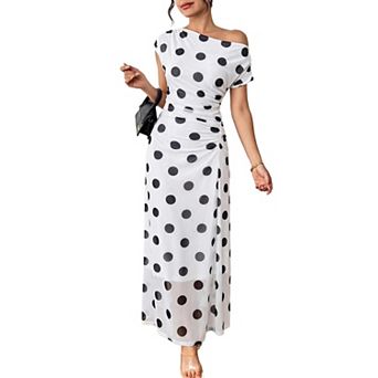 Women's Off Shoulder Ruched Waist Maxi Dress For Wedding Guest Cocktail Party