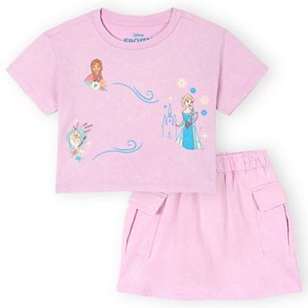 Disney's Frozen 2 pc Mineral Wash Tee and Skort Set