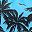 Blue Palm Tree