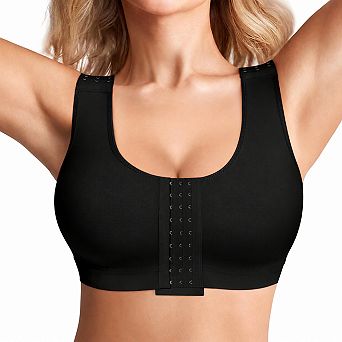 Front Closure Mastectomy Post Surgical Support Bra For Recovery Everyday Wear