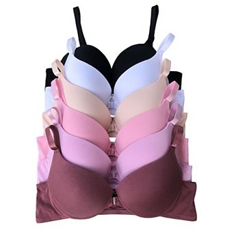 6-Pack Molded Cup Wireless Full Coverage Comfort Bras