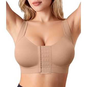 Front Closure Wireless Mastectomy Recovery Bra Comfortable Everyday Support