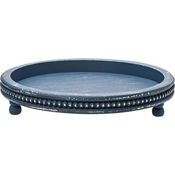 12 Inch Decorative Tray, Small Beaded Tray Coffee Table Decor, Decorative Display Risers