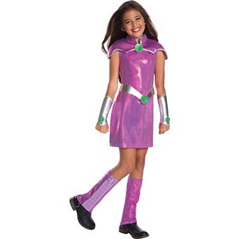 Girls Shimmer Teen Titans Starfire Costume Deluxe