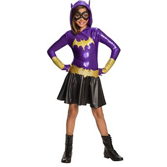 Girls DC Superhero Girls Batgirl Hooded Dress and Eye Mask