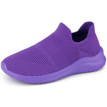 Women's Slip on Knit Breathable Walking Socks Shoes
