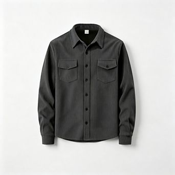 Men's Corduroy Chore Jacket, Button Front Workwear Shirt Jacket for Fall