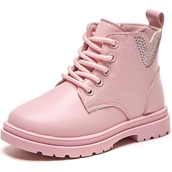 Daclay Kids Boys Girls Waterproof Plush Short Boots Comfortable Ankle Shoes