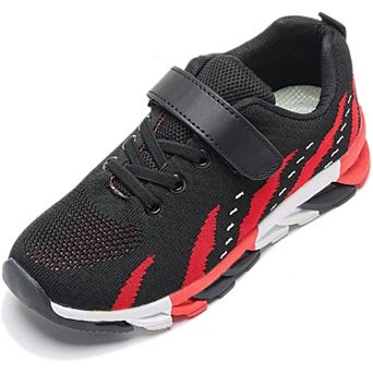 Daclay Kids Breathable Running Sneakers Boys Girls Hook & Loop Athletic Shoes