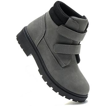 Daclay Toddler Boys Girls Waterproof Synthetic Leather Work Boots Winter Snow Hiking Ankle Boots