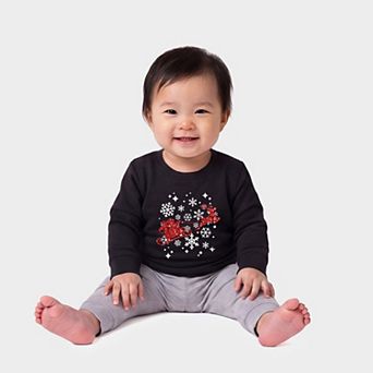 Santa Sleigh Glitter - Infant Crew Fleece Sweatshirt