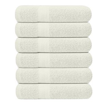 6-Pack Cotton Bath Towel Set Quick Dry Highly Absorbent Machine Washable